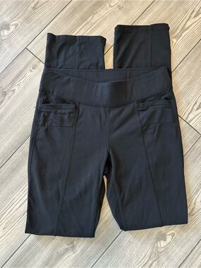 Athleta Black Bootcut Yoga Pants Pocket Supplex Small 32” Inseam